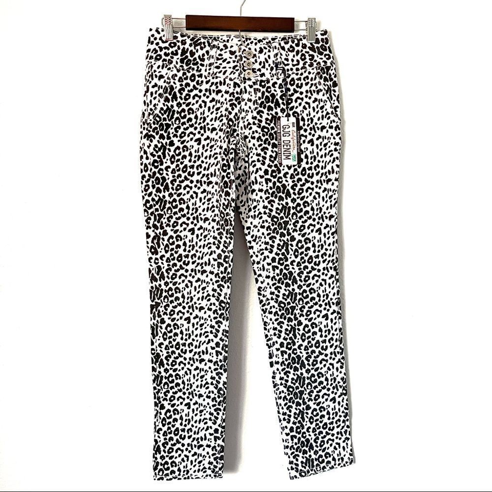 NWT GJG Cheetah Print Cotton Denim Size 11